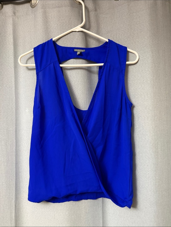 Charlotte Russe Tops - Charlotte Russe Royal Blue Sleeveless Surplice Tank